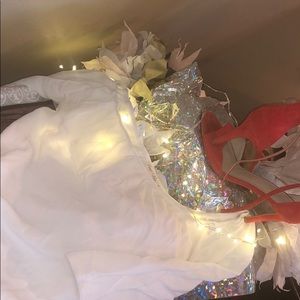 Off the shoulder white blouse